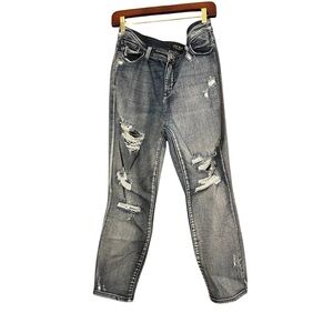 Judy Blue Los Angeles Boyfriend Fit Distressed Denim Jeans Size 13/31